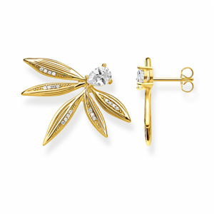 THOMAS SABO náušnice Leaves gold H2106-414-14