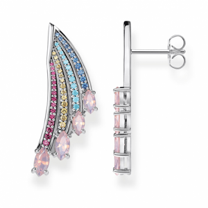 THOMAS SABO náušnice Bright silver-coloured hummingbird wing H2102-348-7