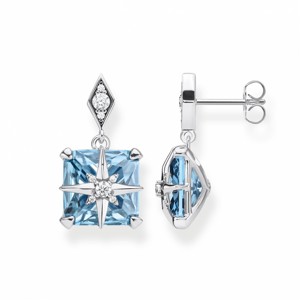 THOMAS SABO náušnice Blue stone with star H2108-644-31
