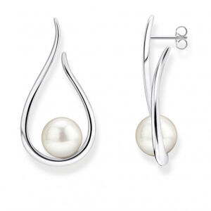 THOMAS SABO náušnice Heritage with silver-coloured pearl H2098-028-21