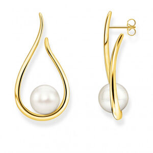 THOMAS SABO náušnice Heritage with gold-coloured pearl H2098-413-39