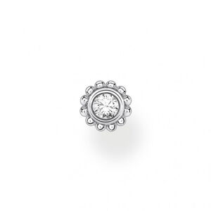 THOMAS SABO kusová náušnica Flower white stone silver H2137-051-14