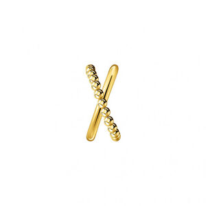 THOMAS SABO kusová náušnica Criss cross dots yellow gold EC0023-413-39