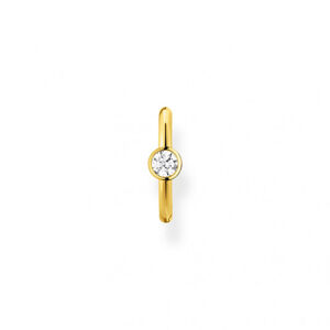THOMAS SABO kusová náušnica White stone gold EC0018-414-14