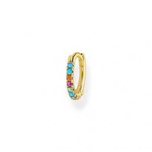 THOMAS SABO kusová náušnica Colourful stones gold CR658-488-7