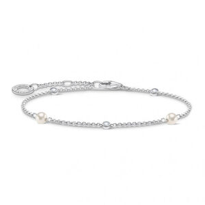 THOMAS SABO strieborný náramok Pearl white stones A1989-167-14-L19v