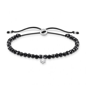THOMAS SABO šnúrkový náramok Black pearls with white stone A1987-401-11-L20v