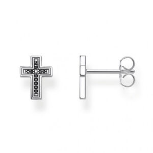 THOMAS SABO náušnice Cross black H2112-643-11