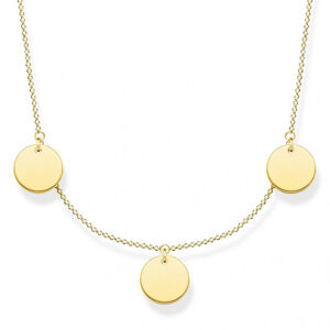 THOMAS SABO náhrdelník Three discs gold KE1959-413-39