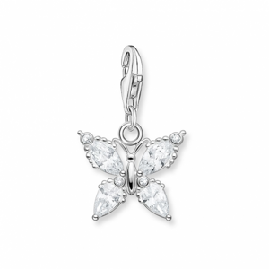 THOMAS SABO strieborný prívesok Butterfly white stones 1862-051-14