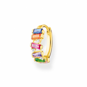 THOMAS SABO kusová náušnica Colourful stones gold CR665-488-7