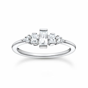 THOMAS SABO prsteň Vintage white stones silver TR2347-051-14
