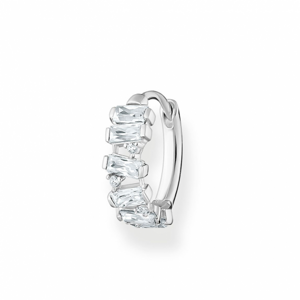 THOMAS SABO kusová náušnica White stone silver CR665-051-14