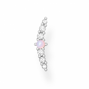 THOMAS SABO kusová náušnica Vintage shimmering pink opal colour effect H2182-166-7