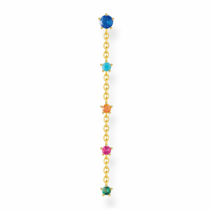THOMAS SABO kusová náušnica Vintage colourful stones gold H2194-488-7