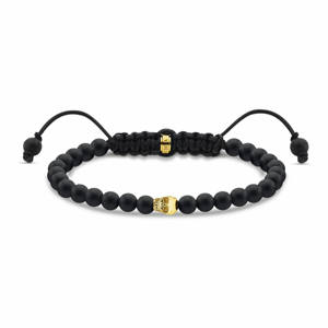 THOMAS SABO náramok Black skull gold A2015-848-11-L22v