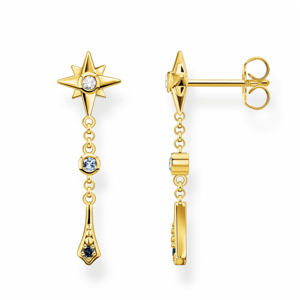 THOMAS SABO náušnice Royalty star stones gold H2209-959-7