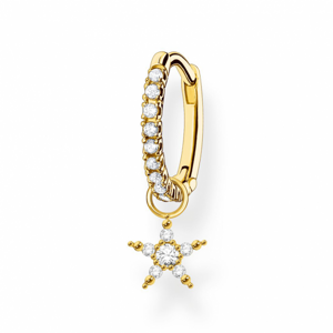 THOMAS SABO kusová náušnica Star gold CR707-414-14
