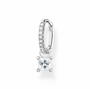 THOMAS SABO kusová náušnica White stones silver CR699-051-14
