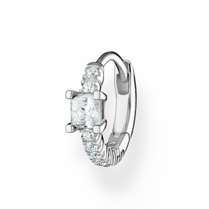 THOMAS SABO kusová náušnica White stones silver CR691-051-14
