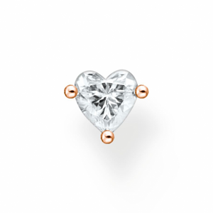 THOMAS SABO kusová náušnica Heart rose gold H2234-416-14