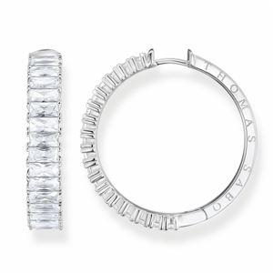 THOMAS SABO náušnice kruhy White stones pavé silver CR683-051-14