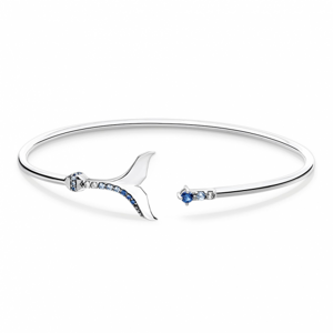 THOMAS SABO strieborný náramok Tail fin with blue stones AR109-644-1