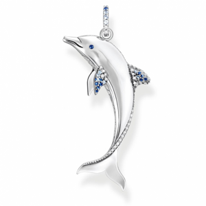 THOMAS SABO prívesok Dolphin with blue stones PE932-644-1