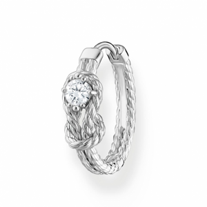 THOMAS SABO kusová náušnica Rope with knot silver CR695-051-14