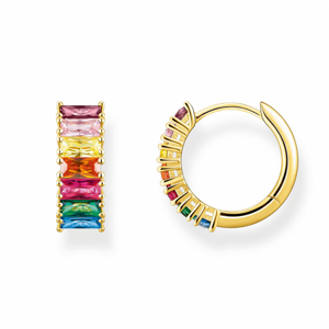 THOMAS SABO náušnice Colourful stones pavé gold CR667-488-7