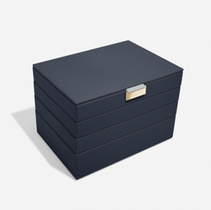 STACKERS šperkovnica Classic Pebble Navy so zásuvkami 75998