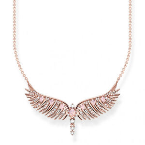 THOMAS SABO náhrdelník Phoenix wing with pink stones rose gold KE2167-323-9-L45