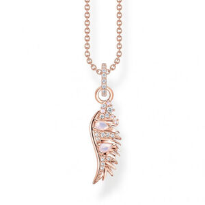 THOMAS SABO náhrdelník Phoenix wing with pink stones rose gold KE2168-323-9-L45