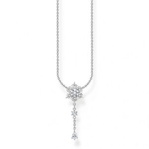 THOMAS SABO náhrdelník Snowflake with white stones KE2171-051-14-L45