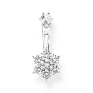 THOMAS SABO kusová náušnica Snowflake with white stones H2255-051-14