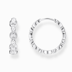 THOMAS SABO náušnice Circles with white stones CR714-051-14