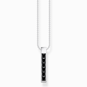 THOMAS SABO náhrdelník Black stones silver KE2113-643-11