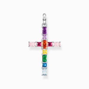 THOMAS SABO prívesok Cross with colourful stones PE939-073-7