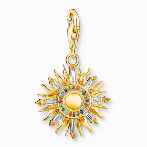 THOMAS SABO strieborný prívesok charm Sun gold 1935-488-7