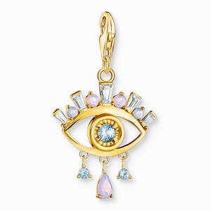 THOMAS SABO strieborný prívesok charm Blue eye gold 1926-971-7