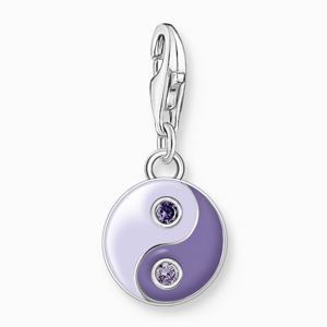 THOMAS SABO strieborný prívesok charm Purple yin & yang 1918-041-13