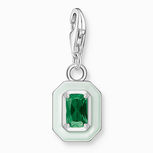 THOMAS SABO strieborný prívesok charm Green stone 1917-496-6