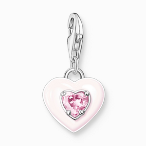 THOMAS SABO prívesok charm Heart with pink stones 1915-041-9