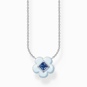 THOMAS SABO náhrdelník Flower with blue stone KE2185-496-1