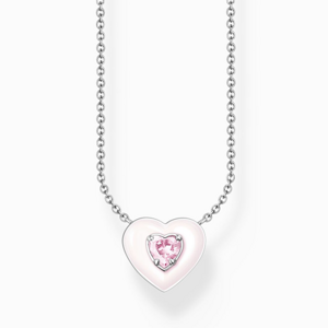 THOMAS SABO náhrdelník Heart with pink stones KE2184-041-9