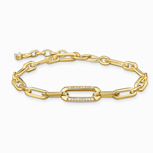 THOMAS SABO strieborný náramok Anchor element and zirconia A2032-414-14-L19V