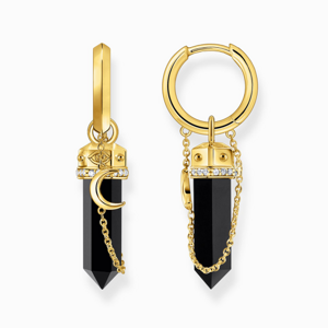 THOMAS SABO náušnice Onyx and chain CR722-177-11
