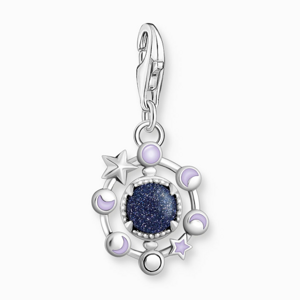 THOMAS SABO strieborný prívesok charm Moon phase s glazúrou 2040-664-32